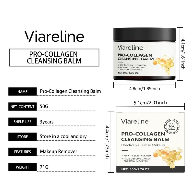 Collagen Makeup Remover Cream Deep Pore Cleaning Moisturizing Emulsifying Rinse Dedicated for Face Care