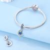 Dream Series Copper Craft Blue Zircon Sparkling Star And Moon Pendant Fit Handmade Bracelet Necklaces Ladies' Jewelry