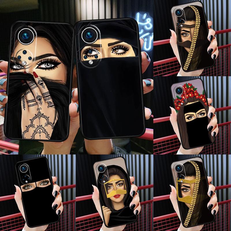 Hijab Face Muslim Islamic Gril Eyes Case For Honor 200 Pro X9c X9b X9a X8a X8b X7a X6a X8 X9 50 70 90 Magic 5 6 7 Lite Cover