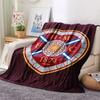 1 pièce Couverture en flanelle à motif du Heart of Midlothian Football Club Convient à toutes les saisons pour la décoration intérieure Chaleur et confort Cadeaux Cadeau de vacances