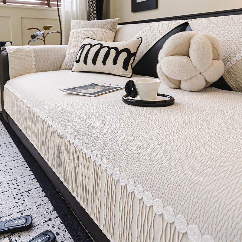 

New French Cream Style Sofa Cushion Universal In All Seasons, High-End Light Luxury Non-Slip Sofa Cover Cloth Cover Towel 70*70cm