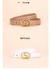 Women's Angola Red Genuine Leather Waist Belt - Fashionable, Versatile, and High-End Cowhide Accessory for Suits and Coats