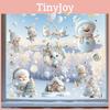 Christmas Snowman Window Clings Pvc Static Stickers For Holiday Celebration Decor