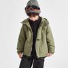 Boys' 3-in-1 Winter Outdoor Waterproof Hooded Padded Jacket