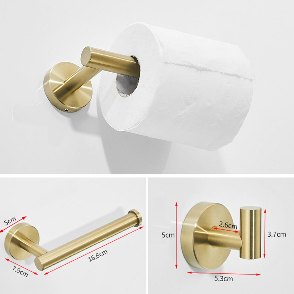 Bathroom Accessories Towel Rack Shelf Hardware Set Modern Stainless Steel Towel Robe Hook Toilet