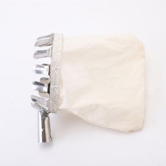 Metal Fruit Picker with Teeth Fruit Harvesting Tool with Bag Portable Orchard Fruit Picking Tool for Peach Orange Pear Trees