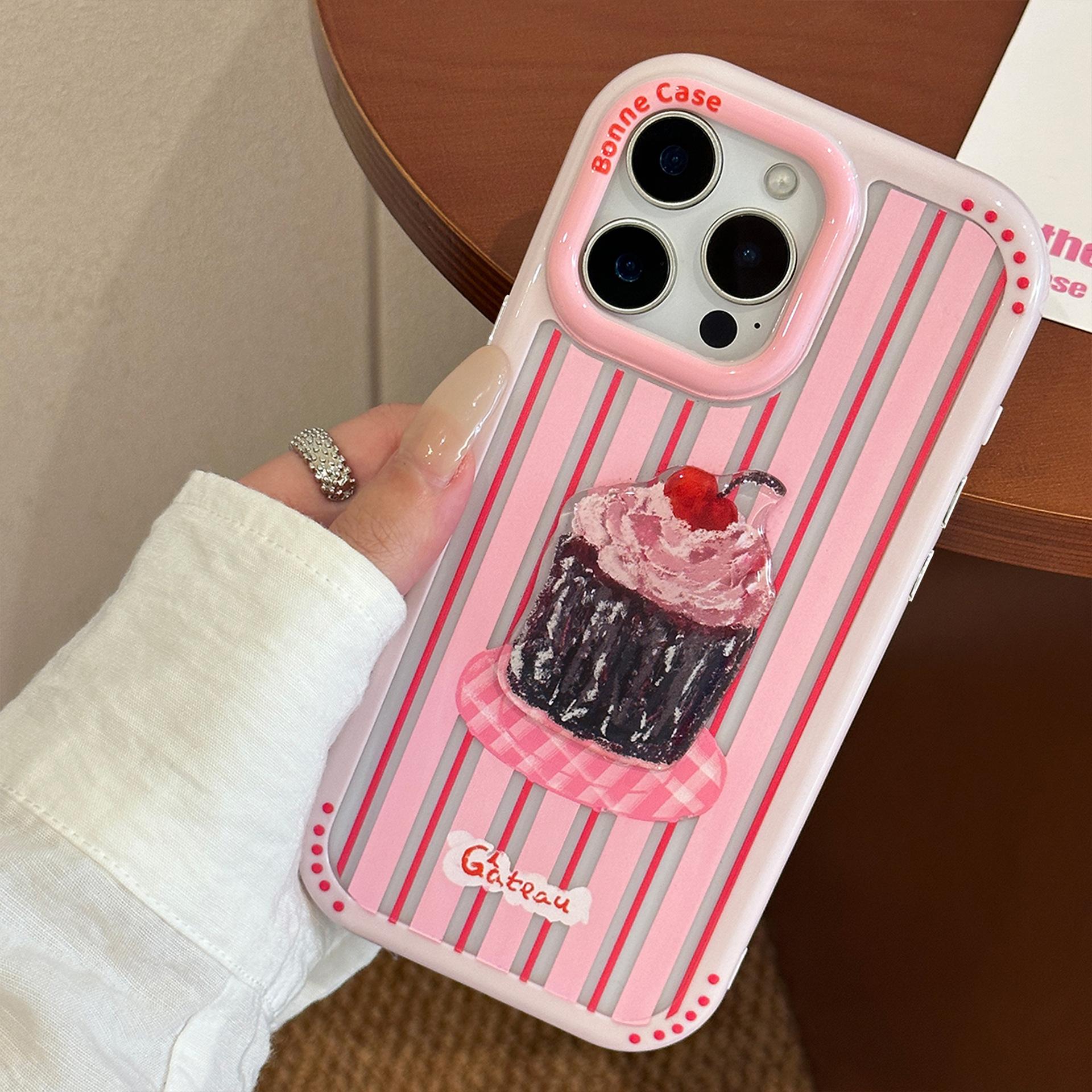 

Three dimensional Dessert Cake Suitable for IPhone16Pro Max Phone Case Apple 15 Niche 14 Acrylic 13 16promax