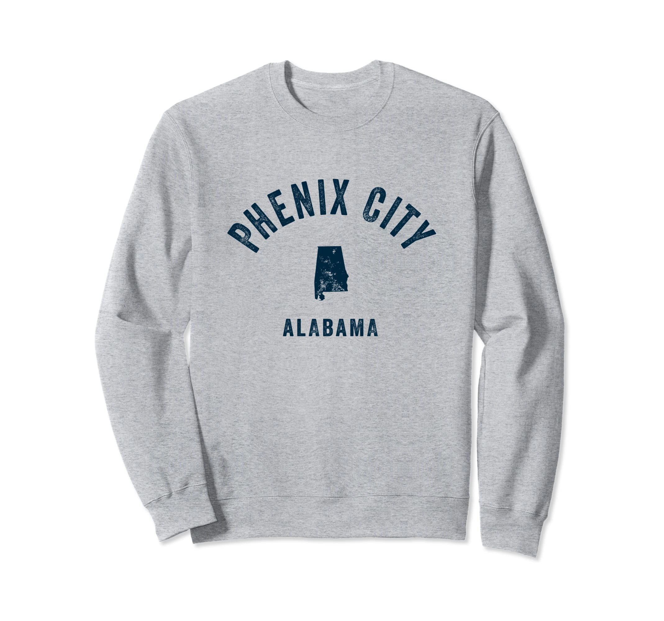 

Phenix City Alabama AL Vintage 1970s Sport Design Navy Print Sweatshirt серый