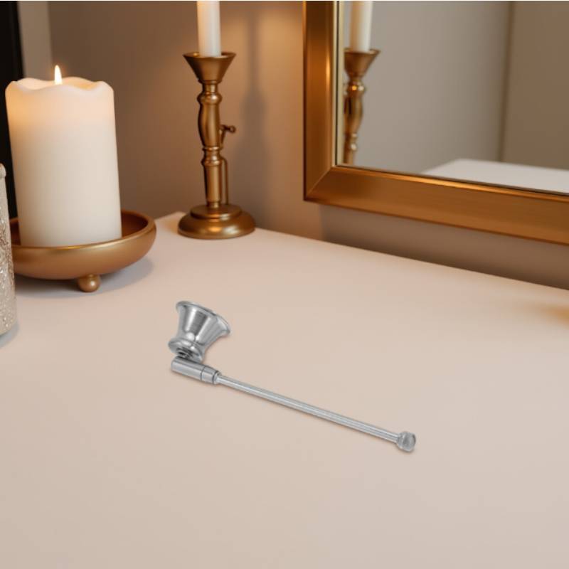 Metal Candle Snuffer With Handle For Home Decor And Candle Safety