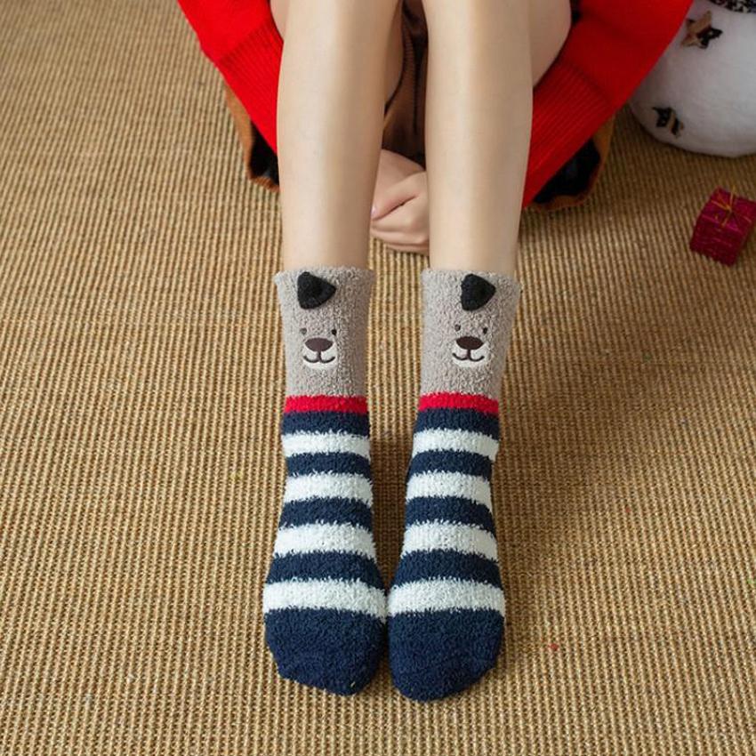 Cute animal warm socks, Christmas socks, thick socks