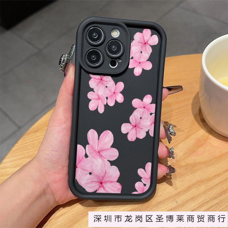 Full screen cute flower iPhone15/16promax mobile phone case 13/12mini Apple 11 anti-drop and dustproof 14