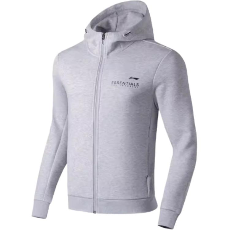 

Li-Ning Comfortable Casual Cardigan Hoodie Men hoodies Gray AWDT003-4 XXL