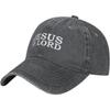 Jesus Is Lord Baseball Cap Washed Cotton Twill Adjustable Strap Casual Sun Hat