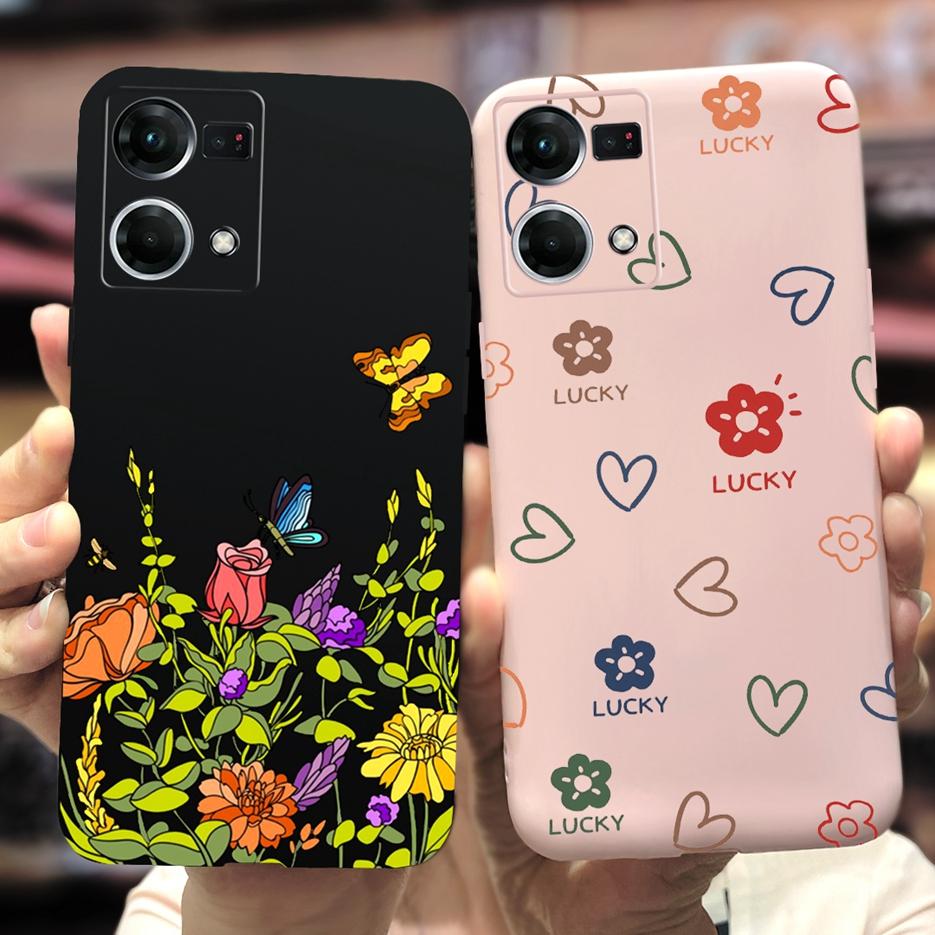 Für Oppo Reno7 4G Hülle CPH2363 Oppo F21 Pro 2022 Schöne Kunst Bemalte Abdeckung Weiche TPU Handyhülle Für Oppo Reno 7 F21 Pro Rückseite