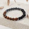 TK Cross-border Tiger's Eye Obsidian Hematite Elastic Bracelet