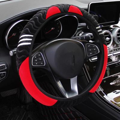 Car Steering Wheel Cover Cute Steering Wheel Elastic Covers for Men Women Little Monster Styling Decor Winter Plush Warm