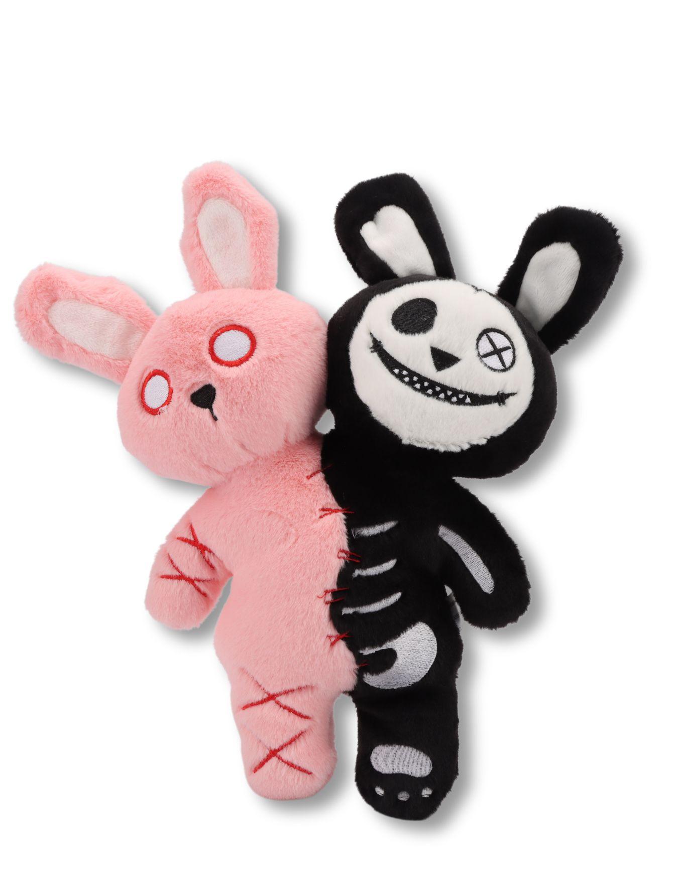 

30cm Terrifying-Gothic Rabbit Plush Toys for Kids, Horror Stuffed Animals, Bunny Plushies Dolls, Halloween Decor, Gifts for Kids 30cm рожевий/чорний