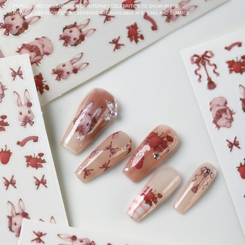 1 Sheet Nail Art Sticker Decals 5D Embossed Nail Art Sticker Nail Art Supplies Nail Art Decorations Nail Manicure Decals