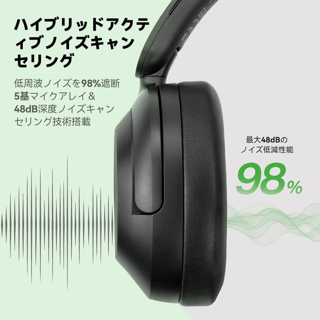 OneOdio Focus A6 Wireless Hybrid Noise Bluetooth Up To 75 Hours of Music Dedicated Ambient Sound Bluetooth Microphone Headphones, Cancelling, 6.0,