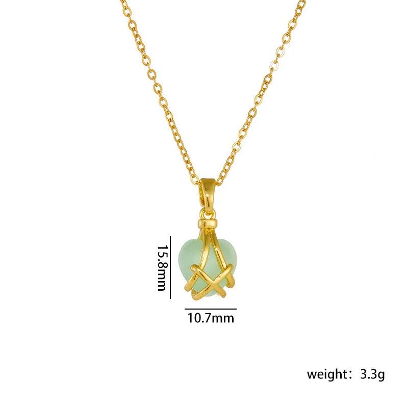 Birthday Stone Heart Necklace Niche Design for Women Light Luxury Necklace Design High-end Pendant Accessory Collarbone Chain