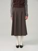 Hunch Soft Volume Tuck Detail Flare Skirt (2Color)