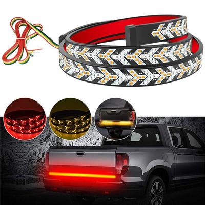12V Car Brake Turn Light Signal Flexible RV SUV LED Strip Rear Tail Reverse Double Flash Lights for Pickup Trunk Cargo Jeep