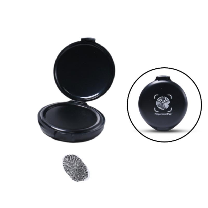 

Fingerprint Ink Mini Pad Office Supplies Notary Thumbprint Portable Security чёрный