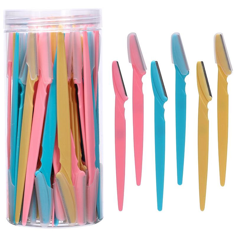 30 Pcs Eyebrow Razor For Women, Multipurpose Exfoliating Dermaplaning Tools And Facial Razor With Precision Cover,Safety Beauty