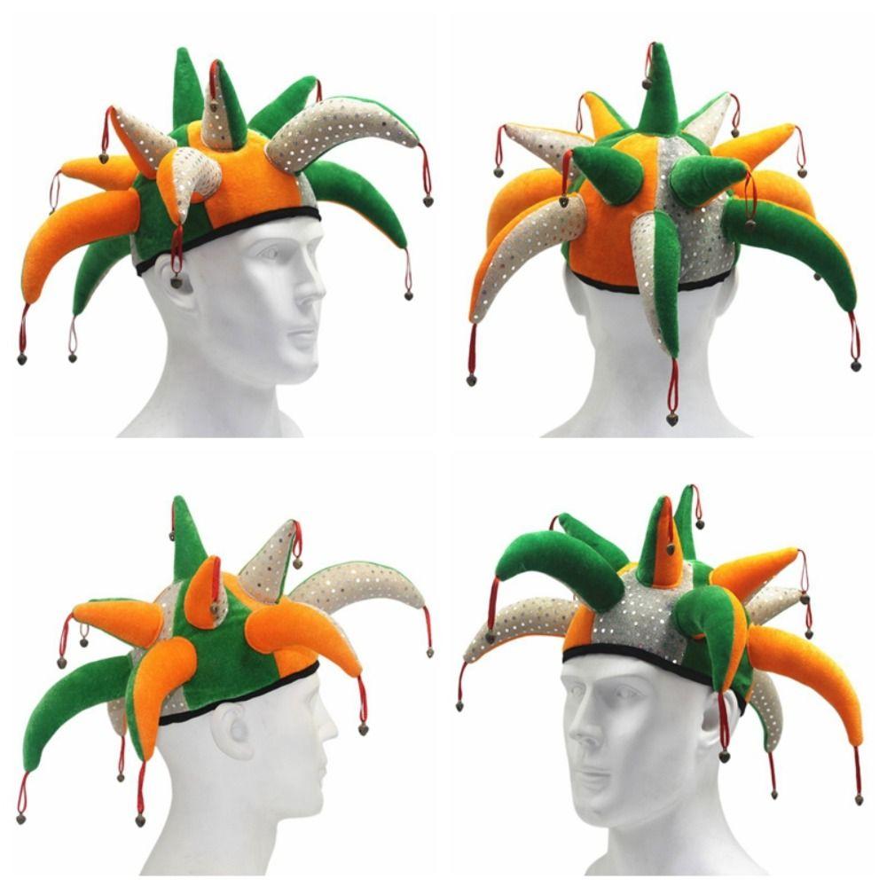 Tentacle Shaped Clown Joker Caps Cool Colourful Carnival Party Hat Clown Hat Men Women