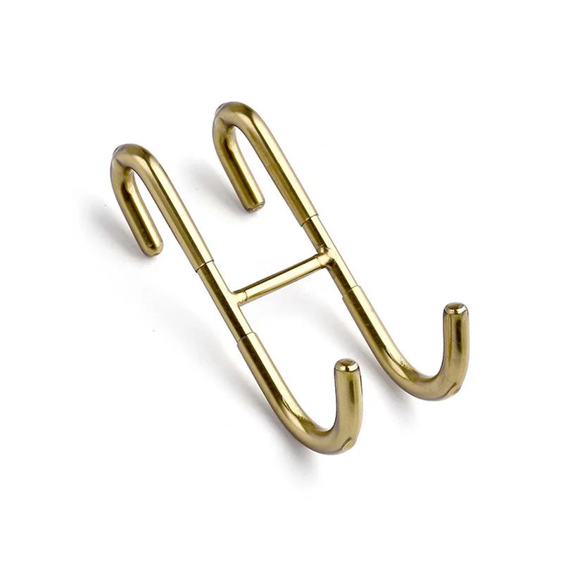 304 Hook Stainless Steel Glass Door Back Hook Hanging Double-Hook Bathroom Metal Non-stick Double-sided S-Hook Clothes-Hook