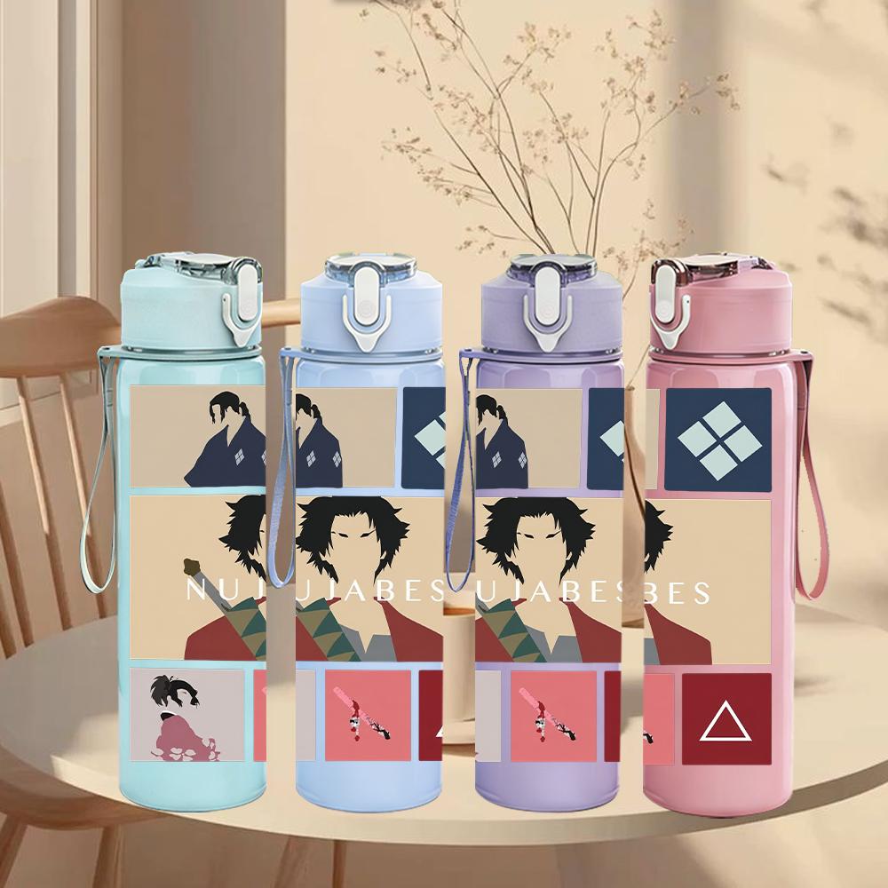 1PC Retro Band Grid Collage Portrait Print 750ml Portable Sports Water Bottle Leakproof Gym Outdoor Travel Drink Cup