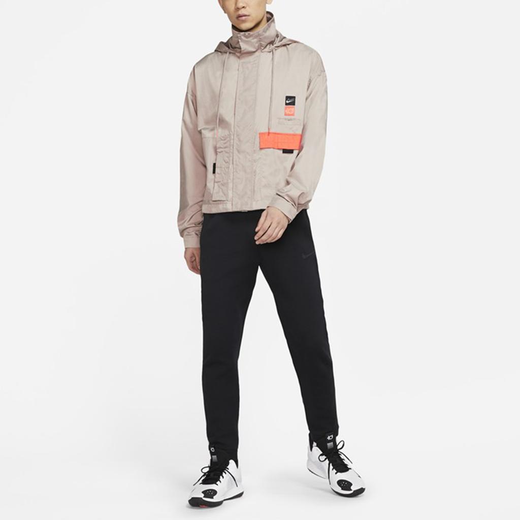 Nike KD Swoosh Embroidered Woven Basketball Jacket Men Outerwear Khaki CV2404-245
