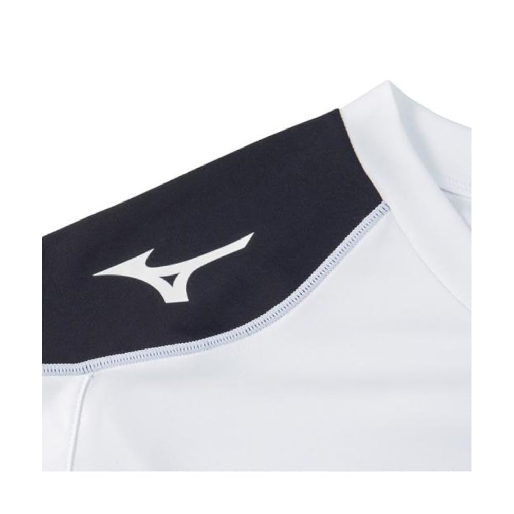 Mizuno P2MA8020 01 Soccer Field Slim Game and Practice Size M Men's Shirt, Moisture-Wicking, Quick-Drying, Fit, Wear, White,