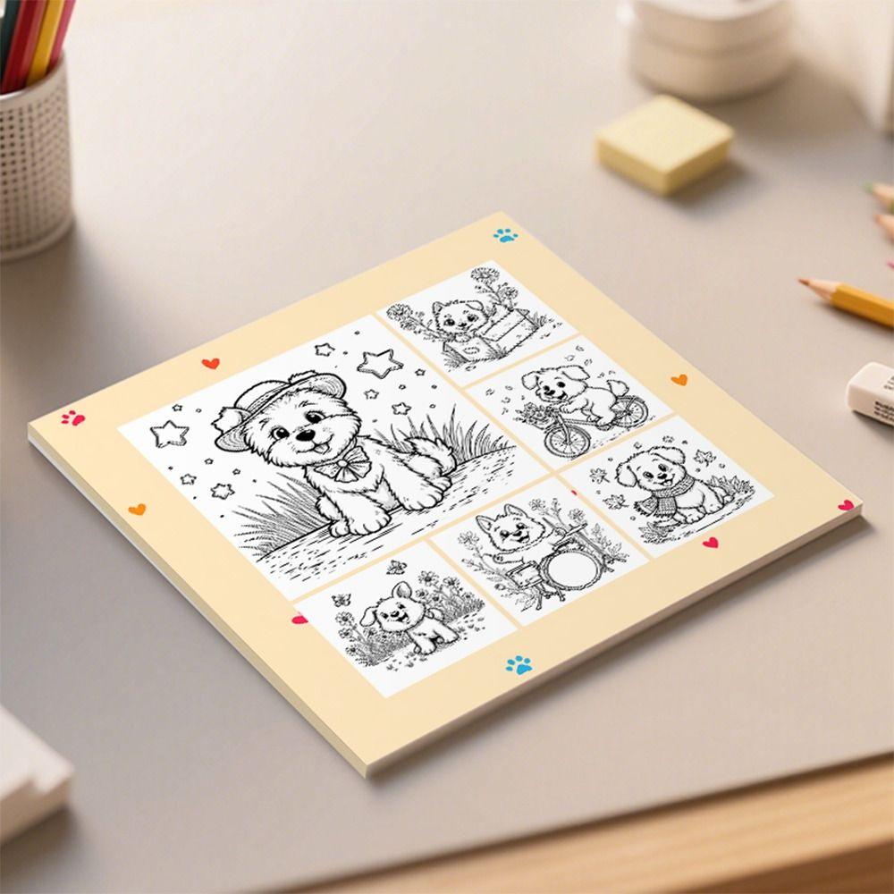 Cartoon Coloring Book Educational Doodles Book Cute Graffiti Painting Book  for Adults And Teens