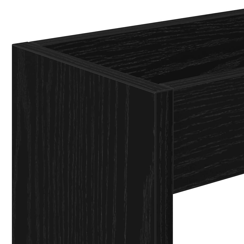 Narrow Storage Trolley Black Oak Effect