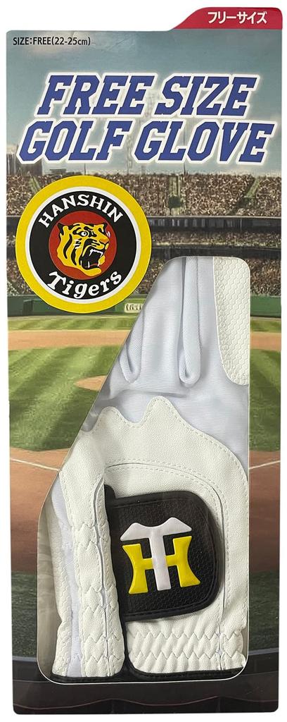 LEZAX Hanshin Tigers Golf Linkshänderhandschuh, Hand, Weiß, HTGL-4605