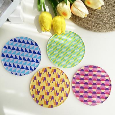 Acrylic Coaster Heat Resistant Insulated Cup Mat for Hot Coffee And Water Cups Non-Slip Waterproof Table Protection Mat Home Office Decor