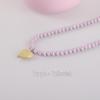 Colorful Beaded Heart Necklace – Versatile, Sweet Collarbone Chain for Women