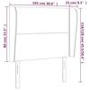 VidaXL Tête de lit avec oreilles Noir 103x23x118-128 cm Similicuir3117900