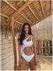 2025 French High-End One-Shoulder White Swimsuit: Chic Women's One-Piece for Sexy Hot Spring Vacations