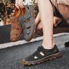 Fashion 2025Summer Design Hand Sewn Fashionable Casual Shoes Outdoor Hollow Out Breathable Non Slip Men's Soled Casual Largesize Sandals