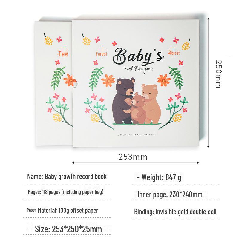 Cross-Border Baby Growth Record Book: DIY Photo & Souvenir Notebook