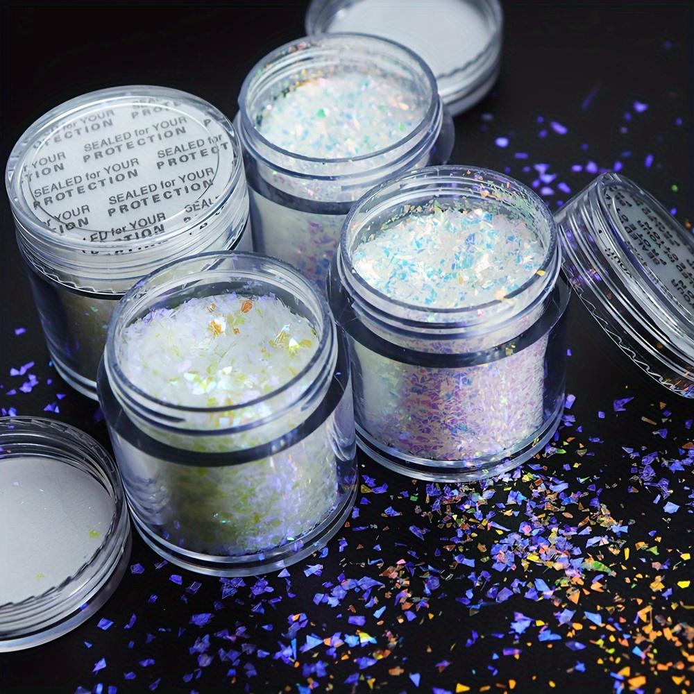 1 Bottle Aurora Irregular Fragment Epoxy Resin Filler Iridescent Irregular Flakes For Resin Shaker Filler Sequins Silicone Mold Filling DIY