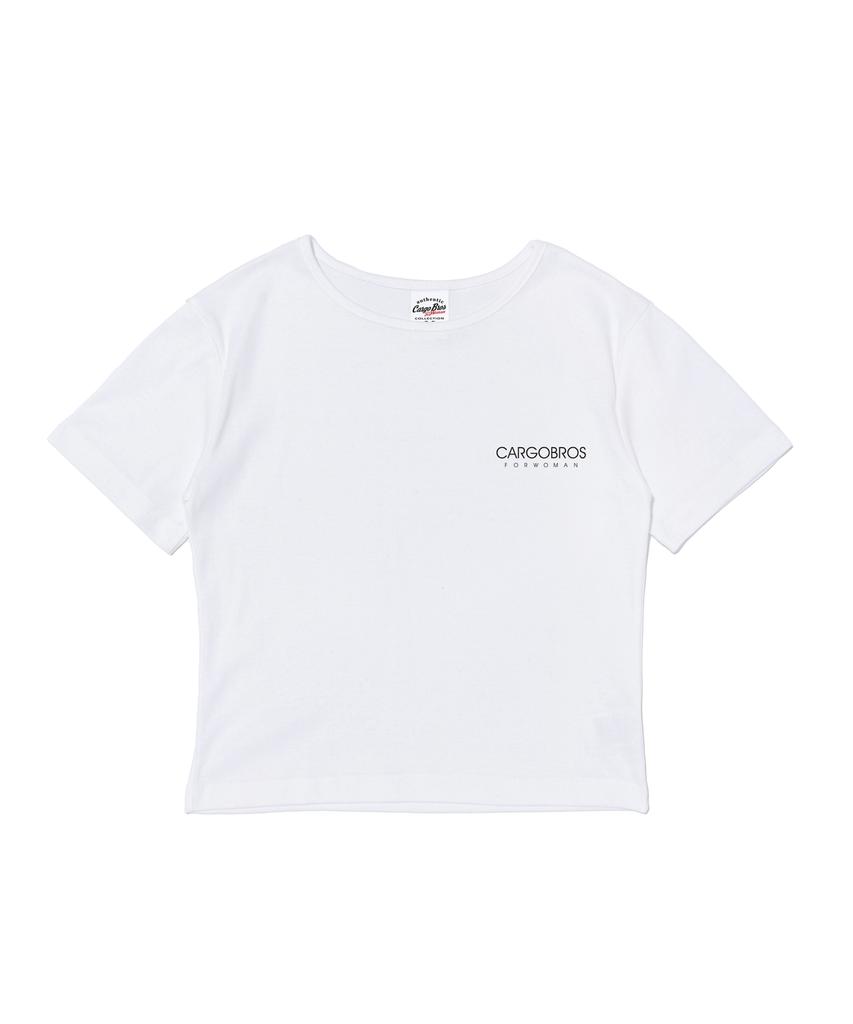 CARGOBROS FOR WOMAN Essential Logo Short Sleeve T-Shirt (White)