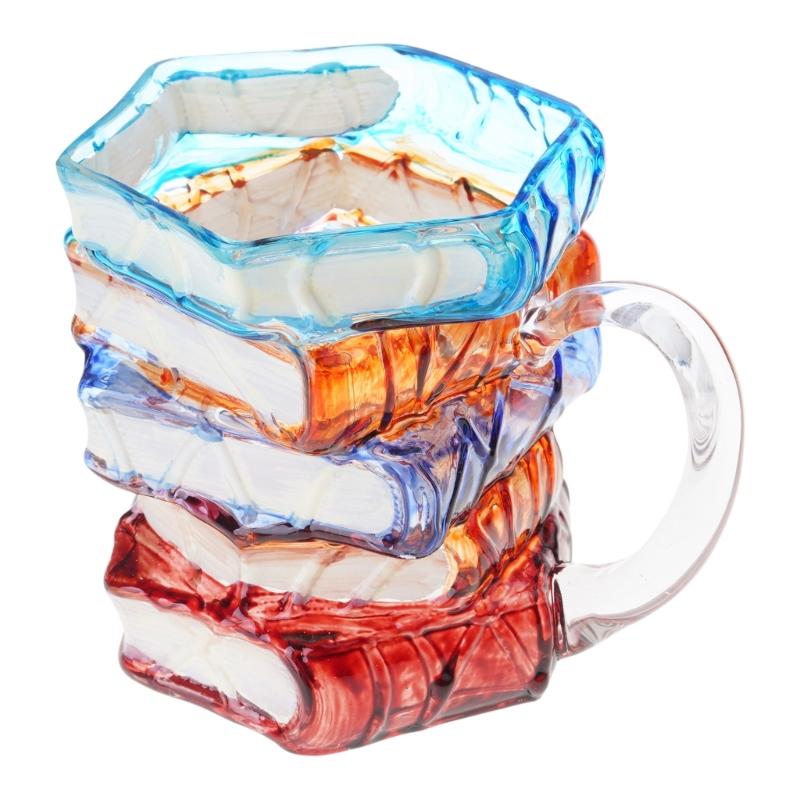 Innovative Printed Book Coffee Cup with Handle Funny Drinkware for Adults Suitable for Coffee Teas Milk Beverages