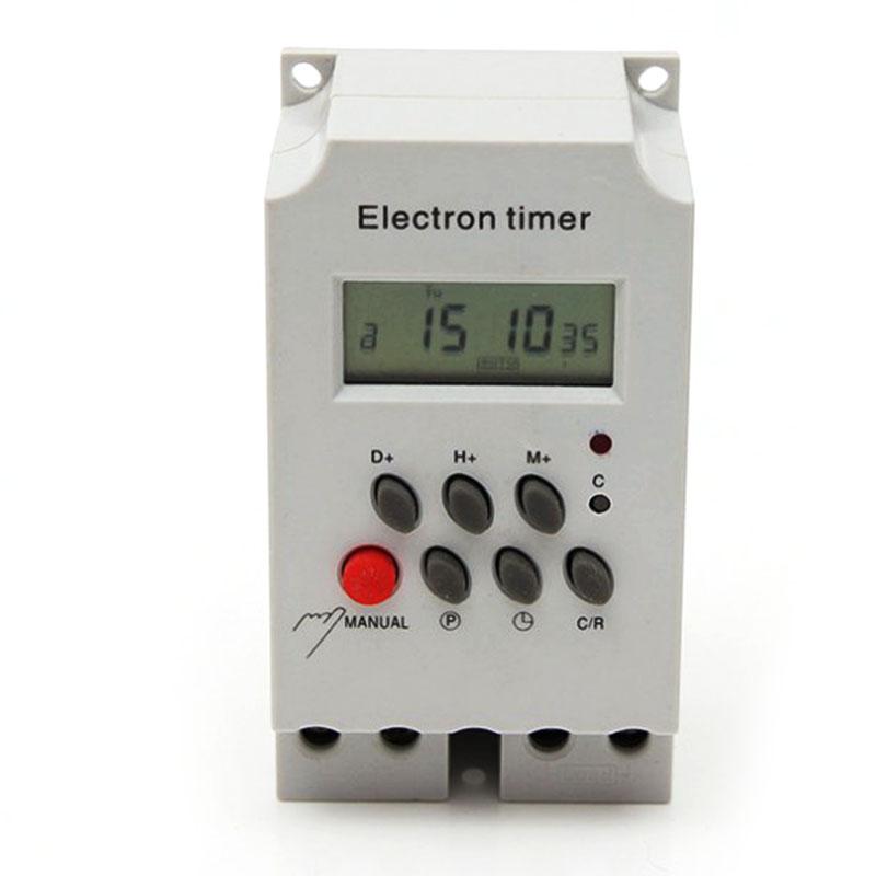 AC 220V 25A Digital LCD Programmable Weekly Rail Timer Time Relay Switch KG316T