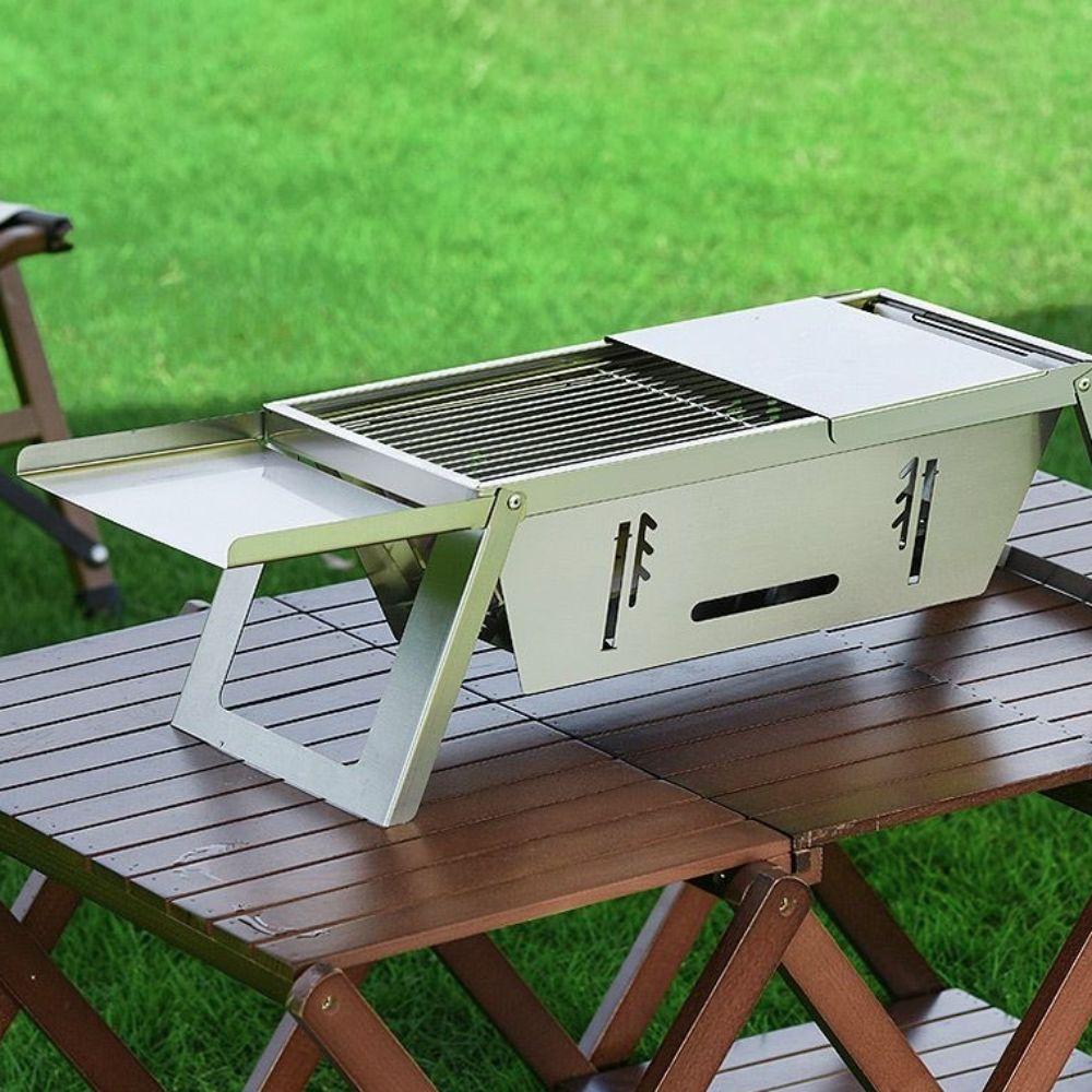 Adjustable Heat Setting Barbecue Grill Stainless Steel Barbecue Shelf  Outdoor