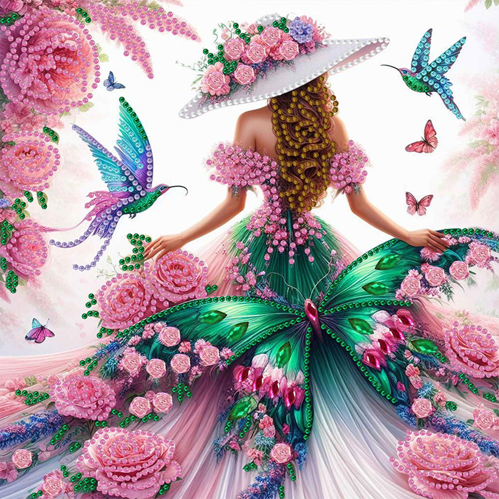 5D DIY Partial Special Shaped Drill Diamond Painting Kit Women Decoration