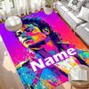 Custom Name Personalized Michael Jackson Print Carpet, Versatile Home Decor Rug, for Playroom, Apartment, Balcony, Entryway, Hallway Gift