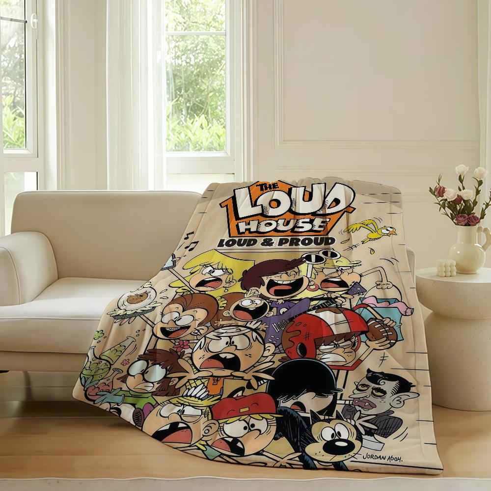 

Cartoon T The L loud H house Blanket For Sofa Office Bed Plane Travel Sleep Read Relax Camping Soft And Warm 75x90cm